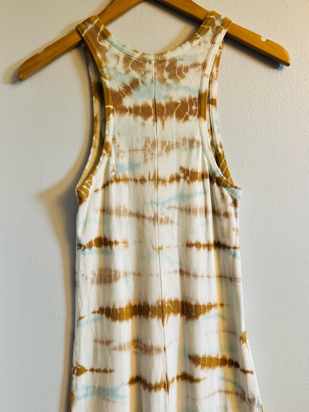 YFB Young Fabulous Broke Ribbed Tie Dye Maxi Dress M Shibori Boho Revolve EUC - Picture 6 of 9